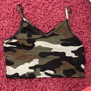 army cropped top